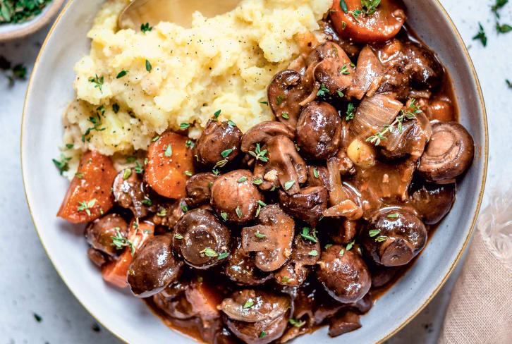 Mushroom Bourguignon Makes The Coziest (Plant-Based) Dinner Imaginable