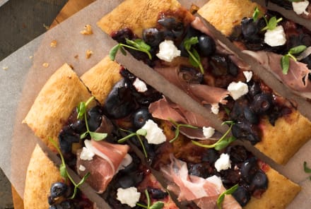 This Blueberry, Prosciutto & Goat Cheese Flatbread Is The Perfect Blend Of Sweet & Savory